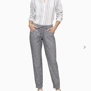 NWT Calvin Klein linen blend string jogger grey